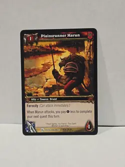 World Of Warcraft TCG Fields Of Honor Plainsrunner Marun Regular Common - Image 1