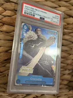 PSA 10 Crocodile OP02-053 Offline Regional Finalist - Gold Stamp One Piece Promo - Image 2