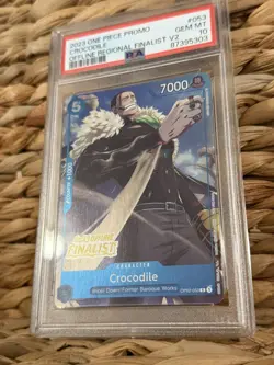 PSA 10 Crocodile OP02-053 Offline Regional Finalist - Gold Stamp One Piece Promo - Image 3