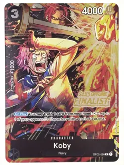 Koby OP02-098 EN ONE PIECE TCG 2023 OFFLINE REGIONALS Finalist-NM - Image 1
