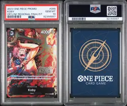 2023 ONE PIECE PROMO - OFFLINE REGIONAL FINALIST OP02 #098 - Koby English PSA 10 - Image 3