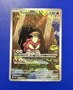 Pokemon Card TCG - Turtonator 146/142 Illustration Rare Stellar Crown Near Mint - Image 1