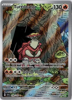 Pokemon Card TCG - Turtonator 146/142 Illustration Rare Stellar Crown Near Mint - Image 1