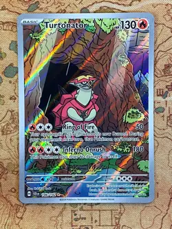 Pokemon Card TCG - Turtonator 146/142 Illustration Rare Stellar Crown Near Mint - Image 1