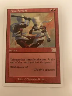 MTG NM Final Fortune 6th Edition Free Shipping In The US with Tracking - Image 1