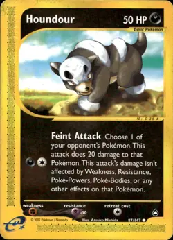 Houndour 87/147 Common Aquapolis WOTC Pokemon - Image 1