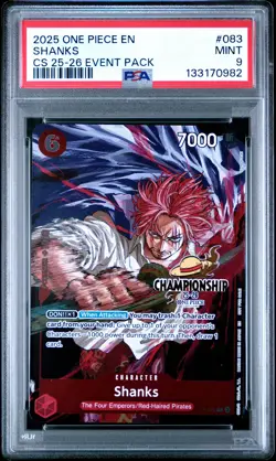 2025 ONE PIECE CHAMPIONSHIP 2025-26 EVENT PACK #083 SHANKS PSA 9 - Image 1