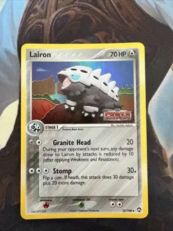 Lairon 32/108 EX Power Keepers Reverse Holo Foil Stamped Pokemon Vintage 2007 - Image 1