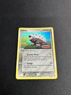 Lairon 32/108 EX Power Keepers Holo Foil Stamped Pokemon Vintage 2007 NEAR MINT - Image 2