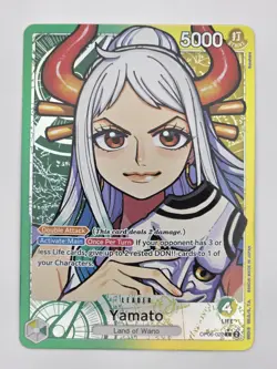 One Piece TCG Wings of the Captain Yamato OP06-022 Leader Alt Art Near Mint - Image 1