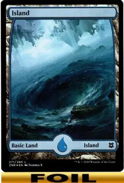 ISLAND - #271 - FOIL FULL ART - Zendikar Rising - NM MTG - Image 1