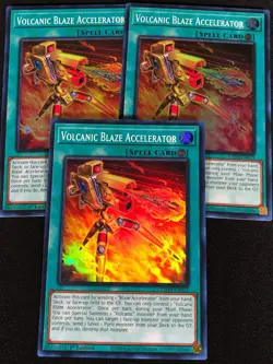 Yugioh Volcanic Blaze Accelerator LD10-EN021 1st Super x3 (NM) - Image 1