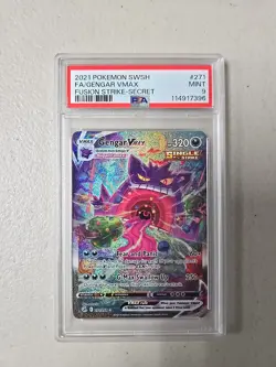 Pokemon TCG PSA 9 Mint Gengar VMAX Secret Rare Alt Art 271/264 Fusion Strike - Image 1