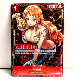 One Piece TCG | Nami | Winner | ST01-007 | Promo Card | Bandai | English | NM - Image 1