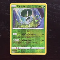 Calyrex 017/159 Pokemon Crown Zenith Sword & Shield Reverse Holo Rare Card NM - Image 1