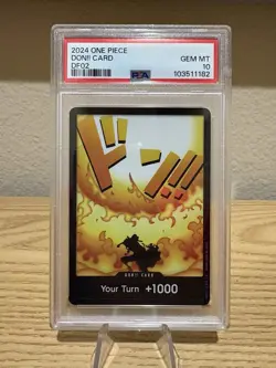 ONE PIECE DON!! CARD PORTGAS D ACE PROMO DF02 ENGLISH GRADED PSA 10 GEM MINT - Image 1
