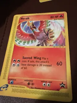Pokemon TCG “Ho-Oh “ Black Star Promo Card WOTC promo rare POKEMON Card - Image 1