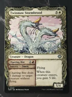 Twinmaw Stormbrood #0320 U [Tarkir: Dragonstorm] [Showcase] Non-Foil LP/NM - Image 1