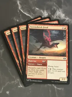 4x Stormshriek Feral #0124 C [Tarkir: Dragonstorm] NF LP/NM - Image 1