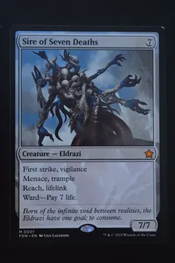 Magic The Gathering MTG SIRE OF SEVEN DEATHS Foundations LP Lightly Played - Image 1