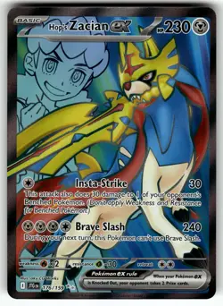 Hop's Zacian ex - 176/159 SV09: Journey Together NM Pokemon Card TCG - Image 1