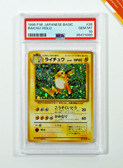 Pokemon PSA 10 Raichu #26 Holo Base Set 1996 Japanese - Image 1