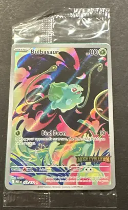 2025 POKEMON MEGA EVOLUTION BULBASAUR ILLUSTRATION RARE PROMO! - Image 1