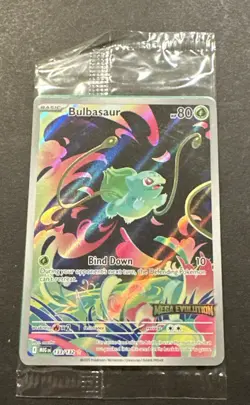 2025 POKEMON MEGA EVOLUTION BULBASAUR ILLUSTRATION RARE PROMO! - Image 4