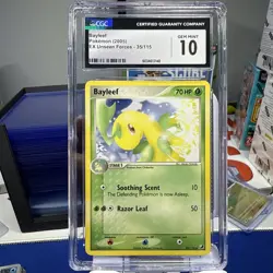 CGC 10 GEM MINT Bayleef #35/115 Pokemon EX Unseen Forces - Image 1