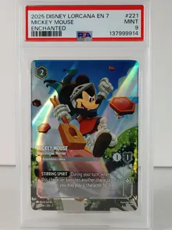 Mickey Mouse - ENCHANTED - Archazia's Island - LORCANA - 221/204 PSA 9 - Image 1