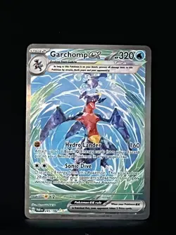 Garchomp EX Illustration Rare Full Art Holo: Pokemon 245/182 Paradox Rift NM - Image 1