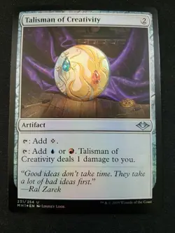 1x FOIL Talisman of Creativity Modern Horizons MTG NM-M - Image 1