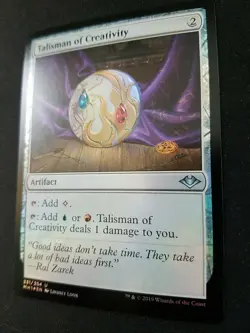1x FOIL Talisman of Creativity Modern Horizons MTG NM-M - Image 2