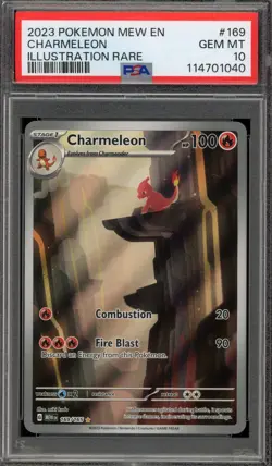 Pokemon Charmeleon 151 MEW EN Illustration Rare #169 PSA 10 Gem Mint - Image 1