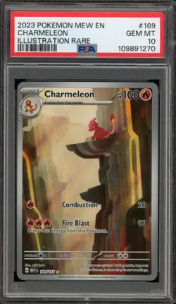 Pokemon Charmeleon 151 MEW EN Illustration Rare #169 PSA 10 Gem Mint - Image 1