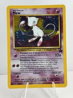 Mew 09/53 Wotc Black Star Promo Holo Rare Pokemon LP - Image 1