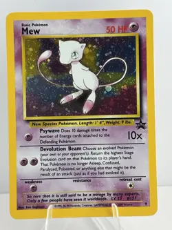 Mew 09/53 Wotc Black Star Promo Holo Rare Pokemon LP - Image 1