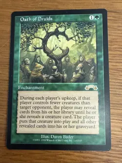 MTG Oath of Druids Exodus Rare Magic: The Gathering Lightly Played-English - Image 1