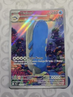 Pokemon 2025 SV Journey Together Wailord 162/159 Illustration Rare Near Mint - Image 1