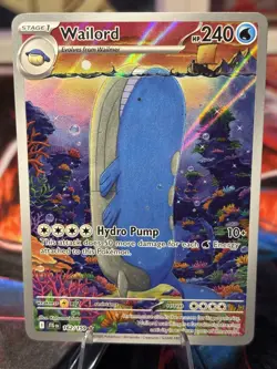 Pokemon 2025 SV Journey Together Wailord 162/159 Illustration Rare Near Mint - Image 1