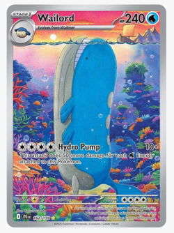 Pokemon Journey Together Sv09: Wailord #162/159 (Illustration Rare) - Near Mint - Image 1