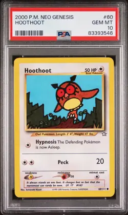 2000 POKEMON NEO GENESIS #60 HOOTHOOT PSA 10 - Image 1