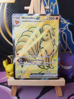 Pokemon Ninetales EX TCG Full Art Scarlet Violet Card 186/165 English - Image 1