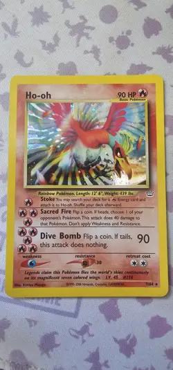 Ho-Oh Neo Revelations Holo Card 7/64 Pokemon TCG - Image 1