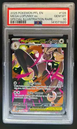 2025 Pokemon Mega Lopunny ex Special Illustration Rare #128/094 PSA 10 - Image 1