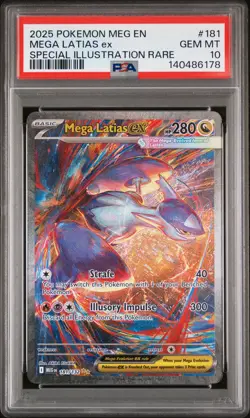 2025 POKEMON MEG SPECIAL ILLUSTRATION RARE #181 MEGA LATIAS EX PSA 10 - Image 1