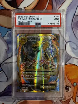 PSA 9 Full Art/M Mega Charizard EX 2016 Pokemon XY Evolutions 101/108 - Image 1