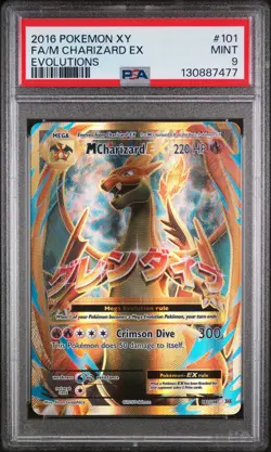 M Mega Charizard Ex Pokemon Xy Evolutions Holo 101/108 PSA 9 - Image 1
