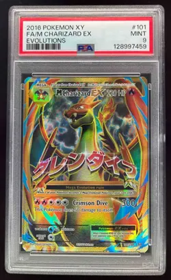 2016 Pokemon XY Evolutions #101/108 M Charizard EX PSA 9 - Image 1