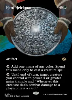 FOIL Herd Heirloom (BORDERLESS) MTG | NM/EX | Tarkir: Dragonstorm - Image 1